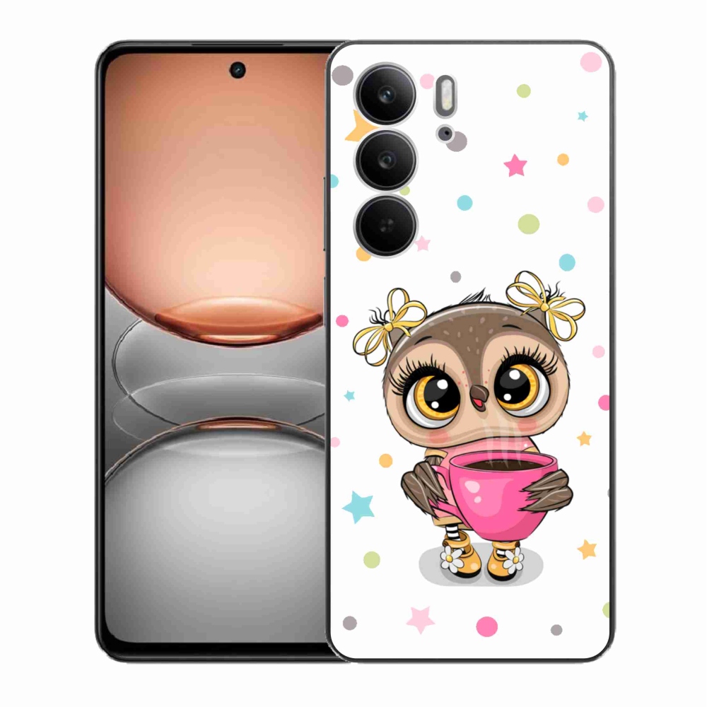 Gelový kryt mmCase na Realme C75 - kreslená sovička