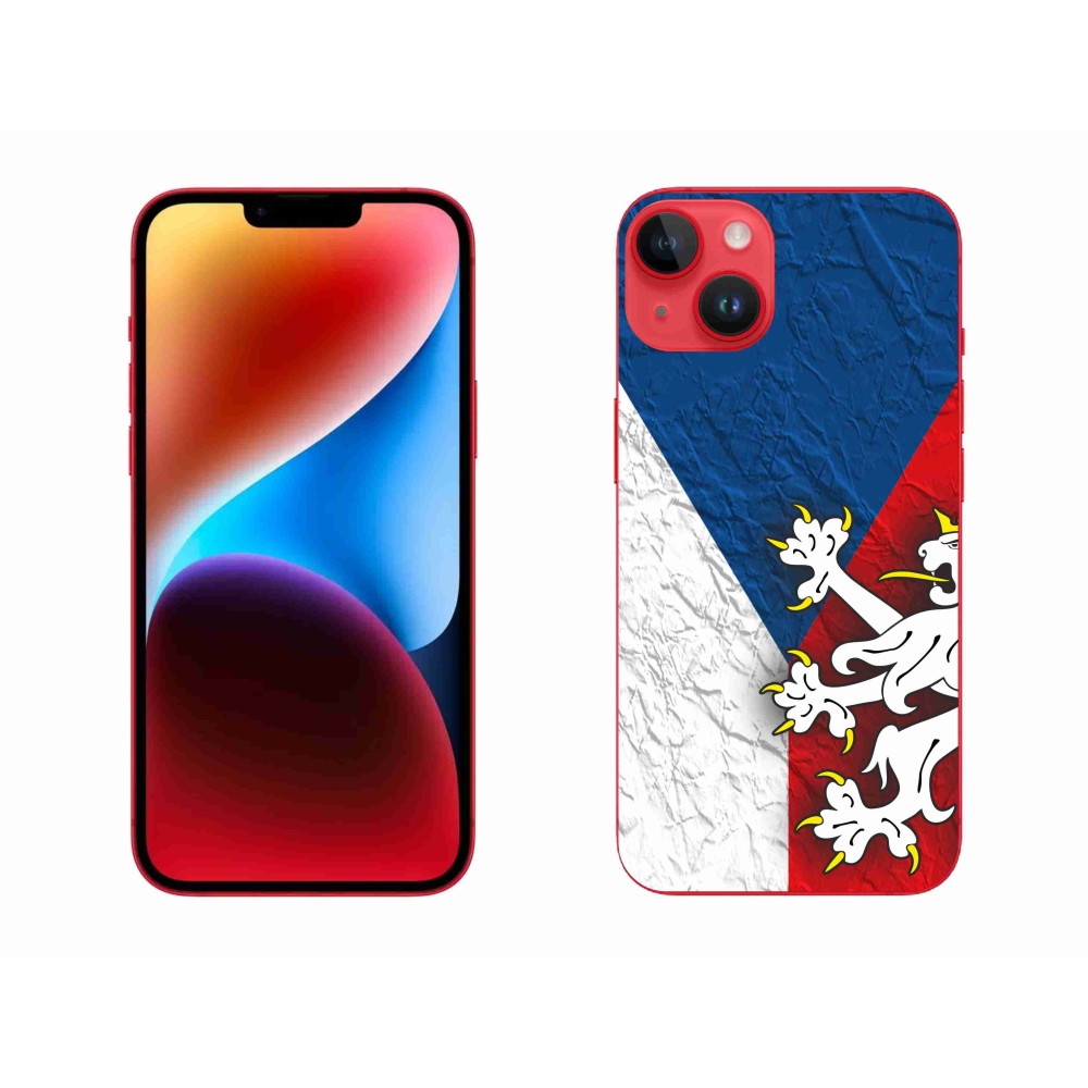 Gelový kryt mmCase na iPhone 14 Plus - česká vlajka 1