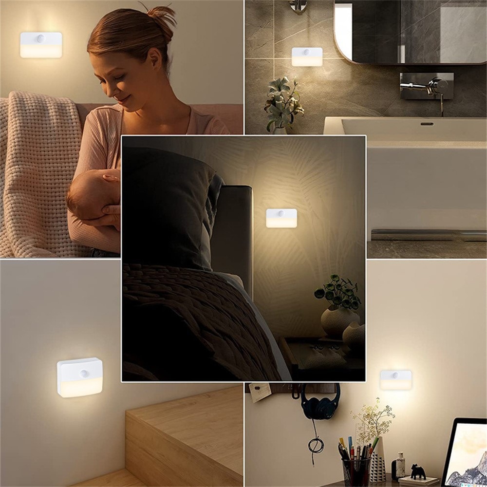 Bateriové LED světlo s pohybovým čidlem do interiéru – teplé bílé