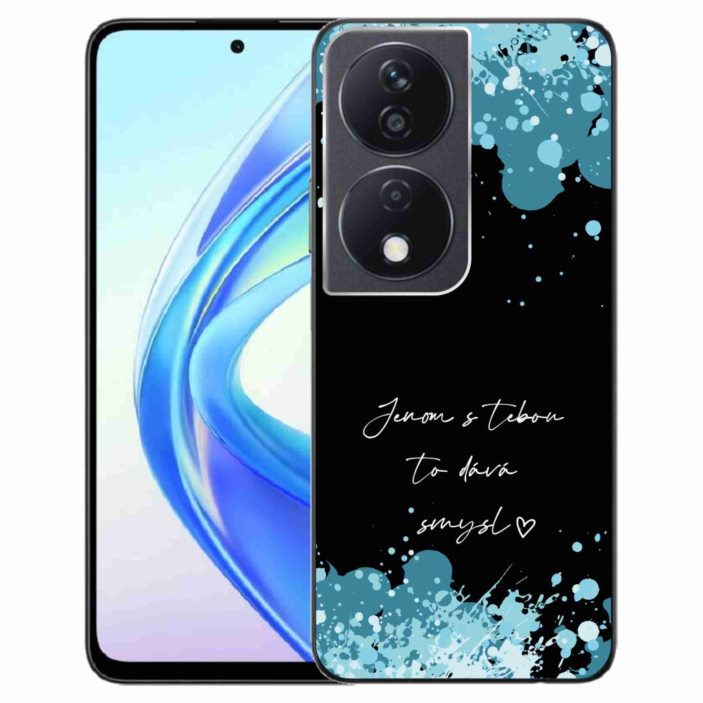 Gelový kryt mmCase na Honor X7b/Honor 90 Smart - zamilovaný text černé pozadí