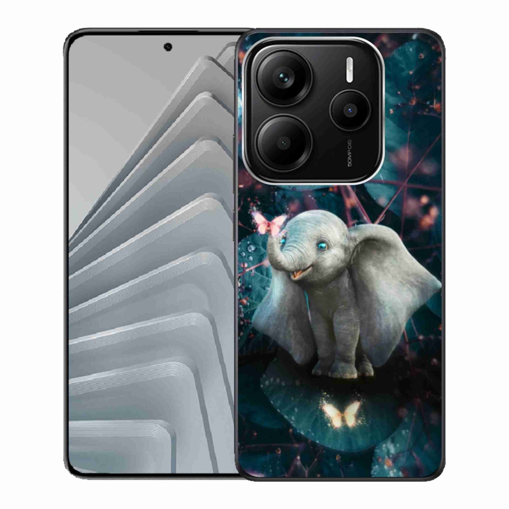 Gelový kryt mmCase na Xiaomi Redmi Note 14 5G - roztomilý slon