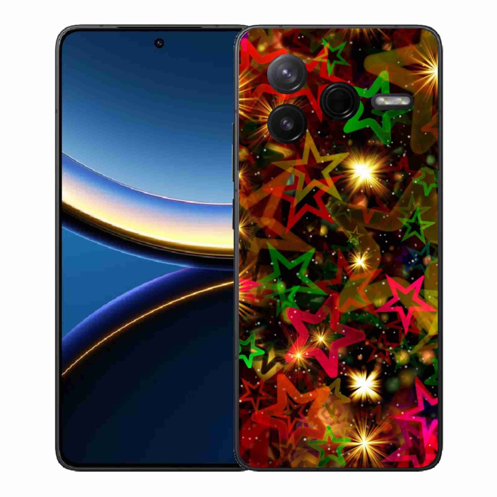 Gelový kryt mmCase na Xiaomi Poco F7 Pro - barevné hvězdičky