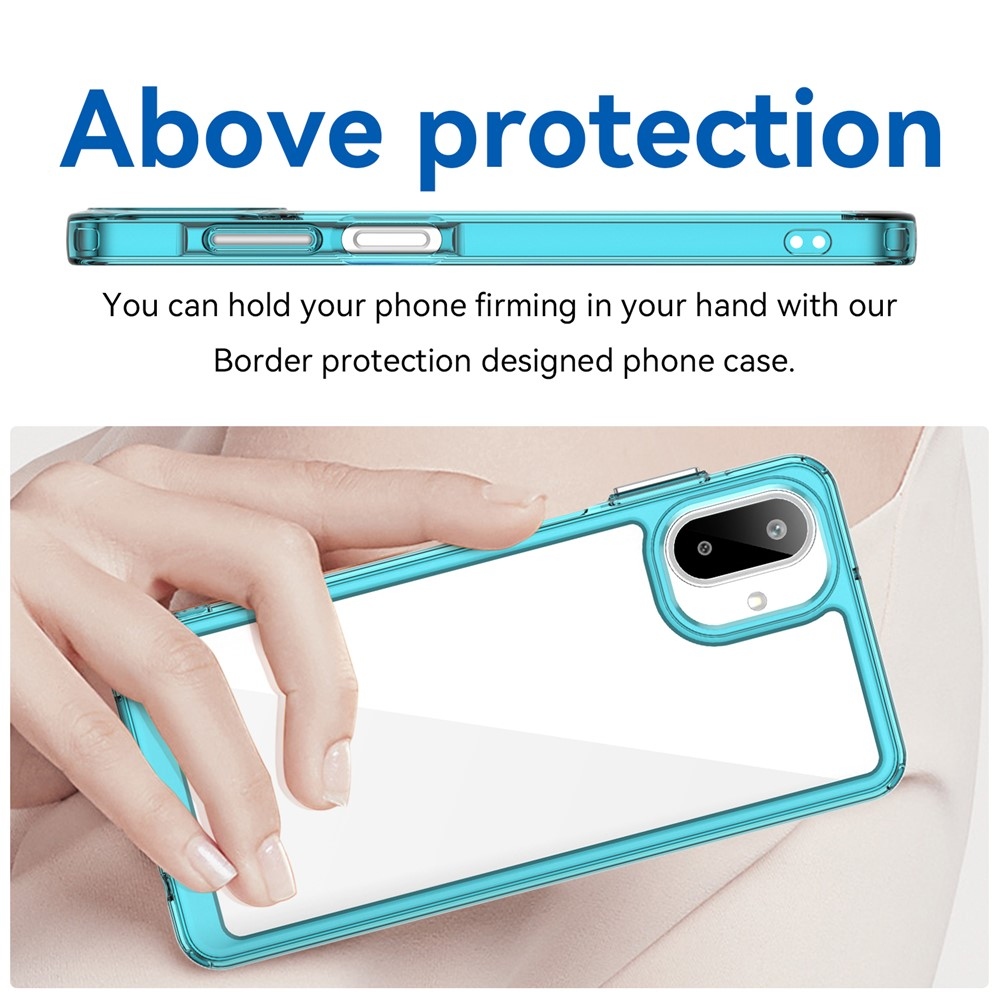 Gelový obal s pevnými zády na Samsung Galaxy A07 4G - světlemodrý