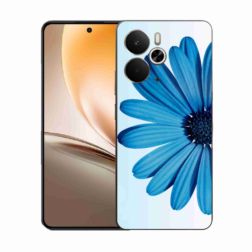 Gelový kryt mmCase na Realme 14 5G - modrá kopretina