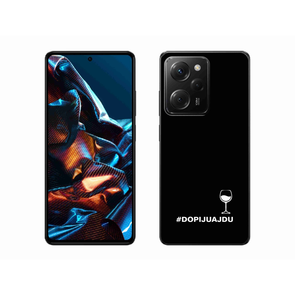 Gelový kryt mmCase na Xiaomi Poco X5 Pro 5G - vinný motiv černé pozadí