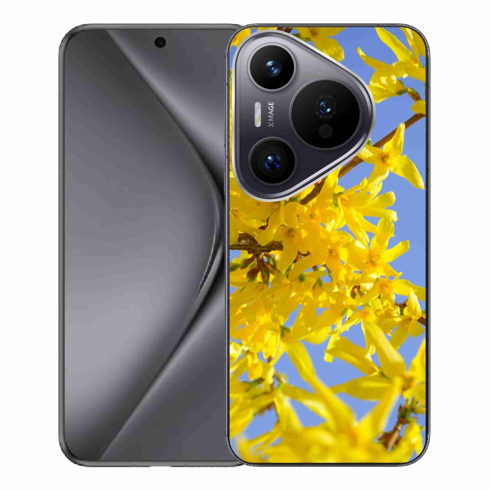 Gelový kryt mmCase na Huawei Pura 70 Pro - žluté květy