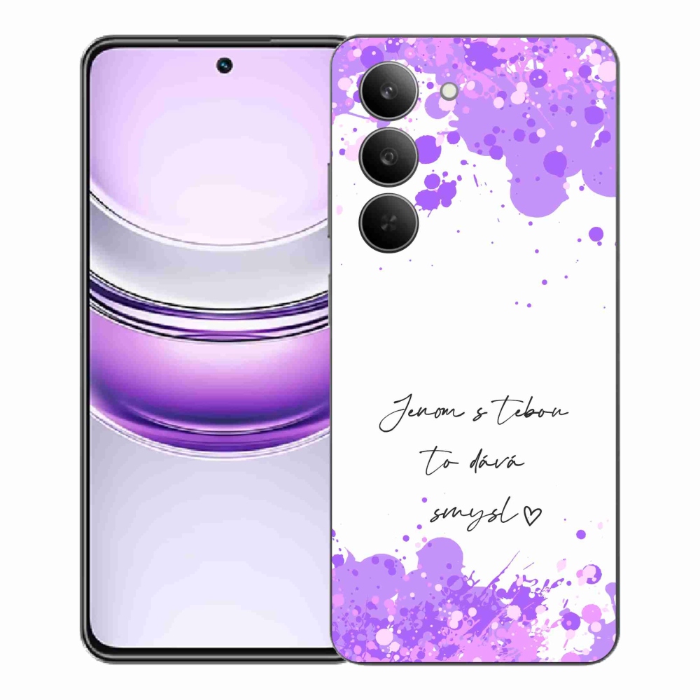 Gelový kryt mmCase na Realme 14x 5G - zamilovaný text bílé pozadí