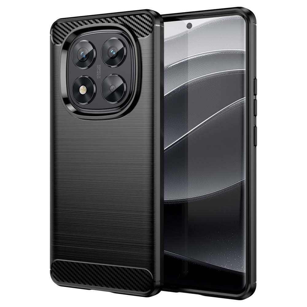Carbon odolný gelový obal na Xiaomi Redmi Note 14 Pro 5G/Poco X7 5G - černý