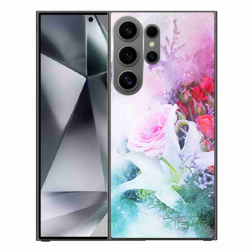Gelový kryt mmCase na Samsung Galaxy S24 Ultra - květiny 4