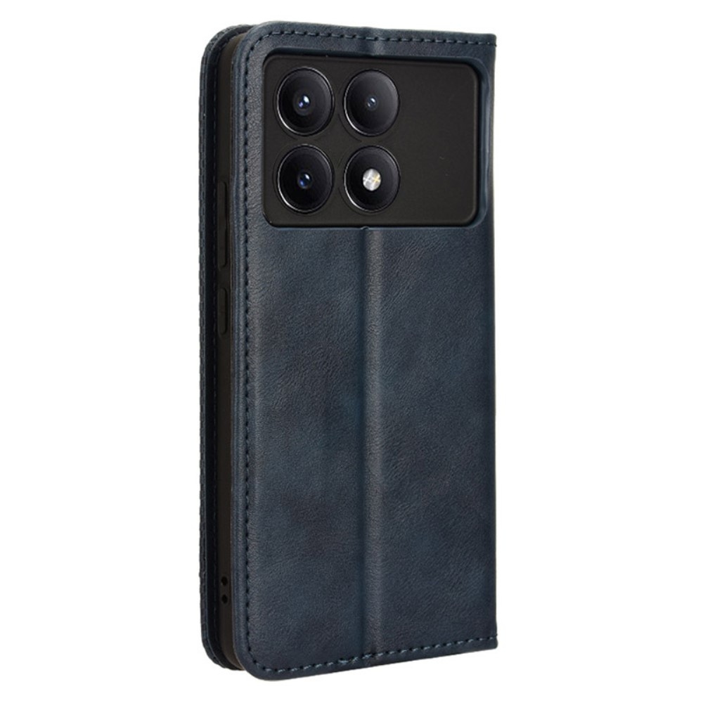 Vintage knížkové pouzdro na Xiaomi Poco X6 Pro 5G - tmavěmodré