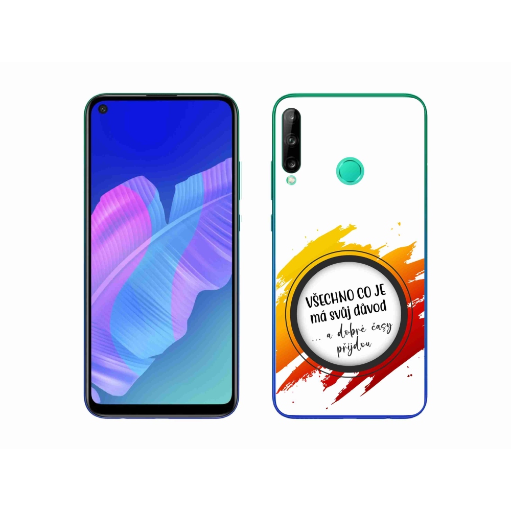 Gelový kryt mmCase na Huawei P40 Lite E - citát 3 bílé pozadí
