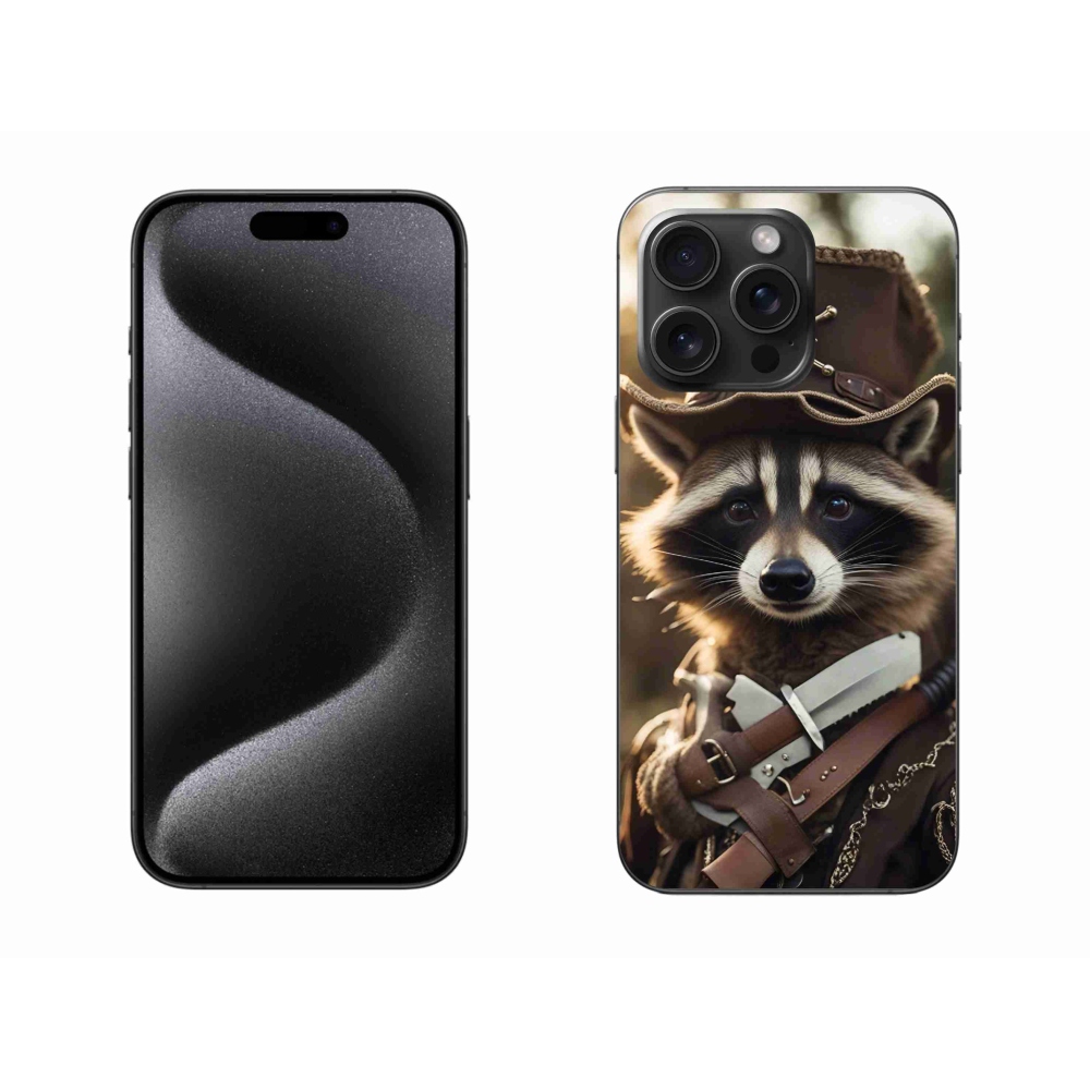 Gelový kryt mmCase na iPhone 15 Pro Max - mýval v uniformě