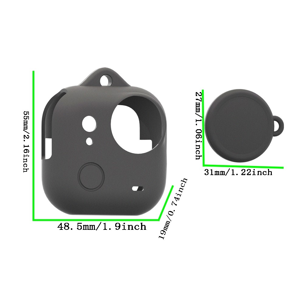 Silikonový ochranný obal s krytkou objektivu pro Insta360 GO Ultra – černý