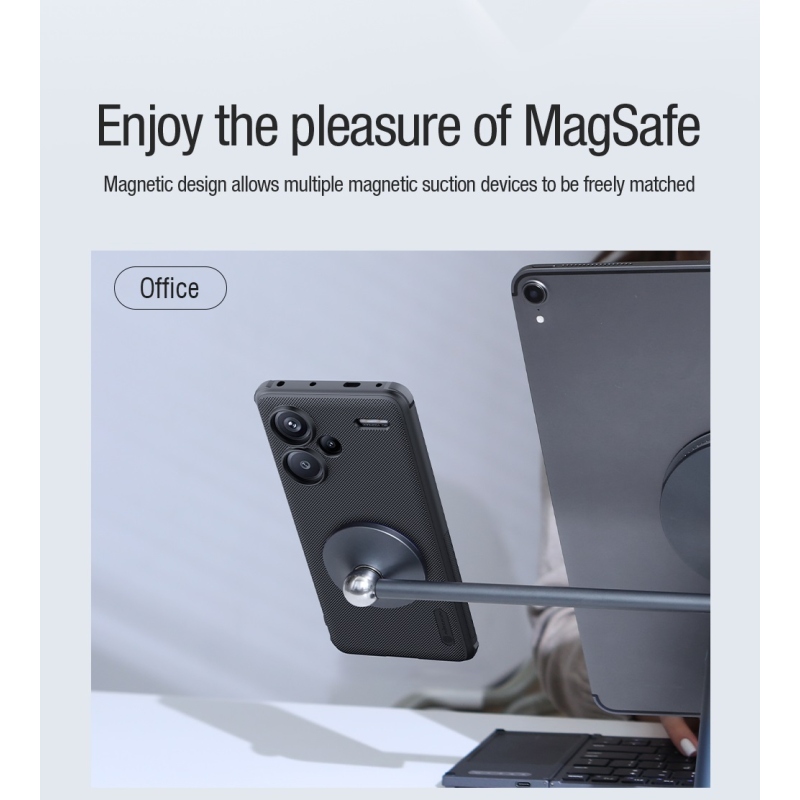 Nillkin Super Frosted PRO Magnetic Zadní Kryt pro Xiaomi Redmi Note 13 Pro+ 5G Black