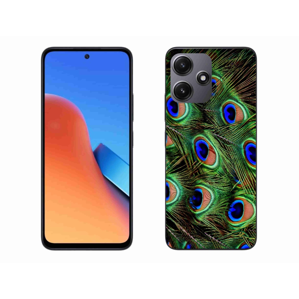 Gelový kryt mmCase na Xiaomi Redmi 12 5G - paví peří