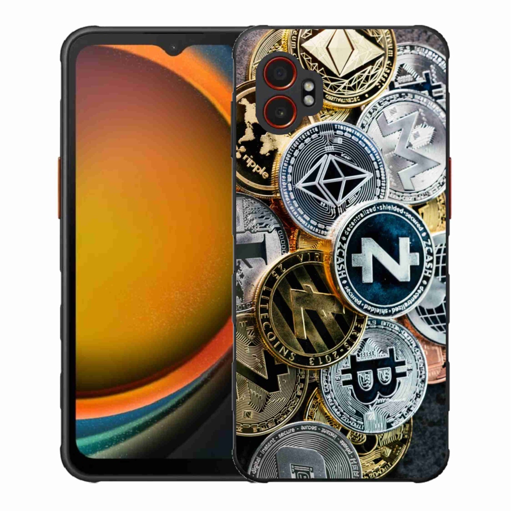 Gelový kryt mmCase na Samsung Galaxy Xcover 7 Pro - kryptoměny