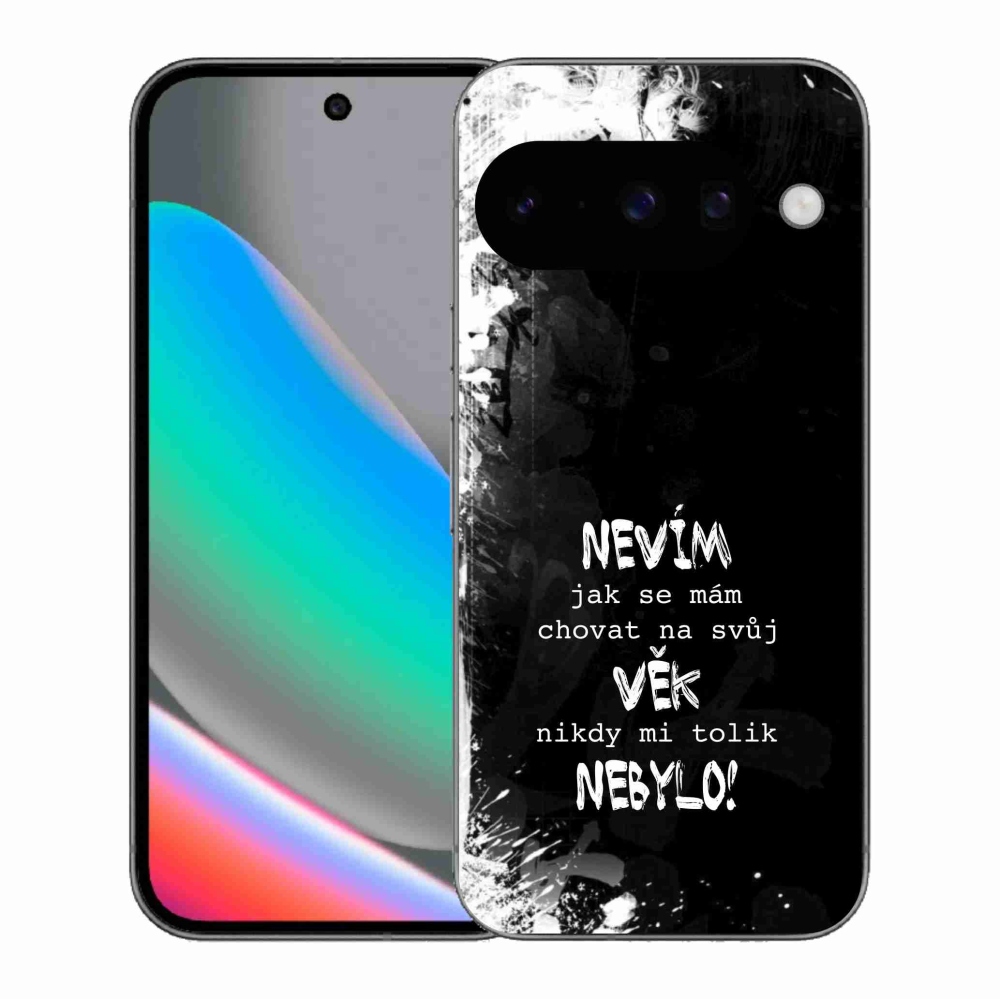 Gelový kryt mmCase na Google Pixel 10 - vtipný text 14 černé pozadí