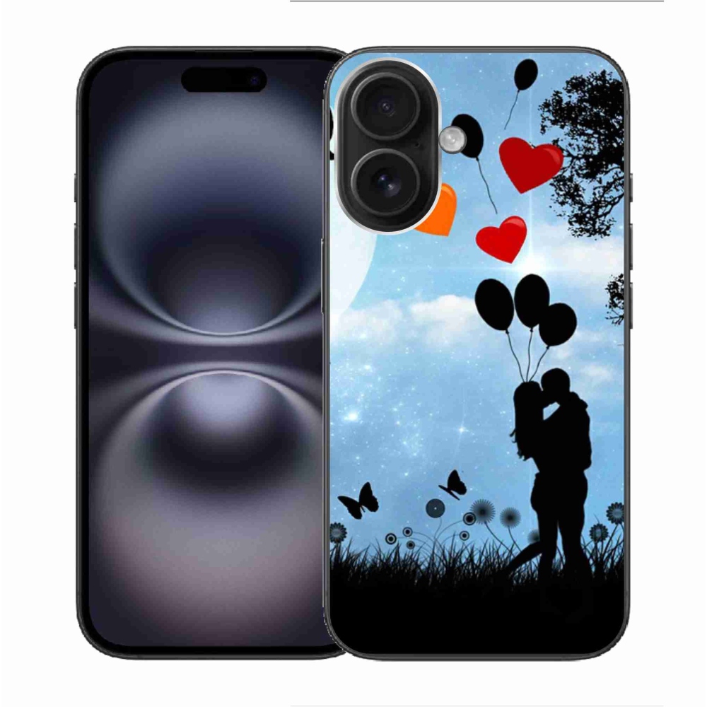 Gelový obal mmCase na iPhone 16 - zamilovaný pár