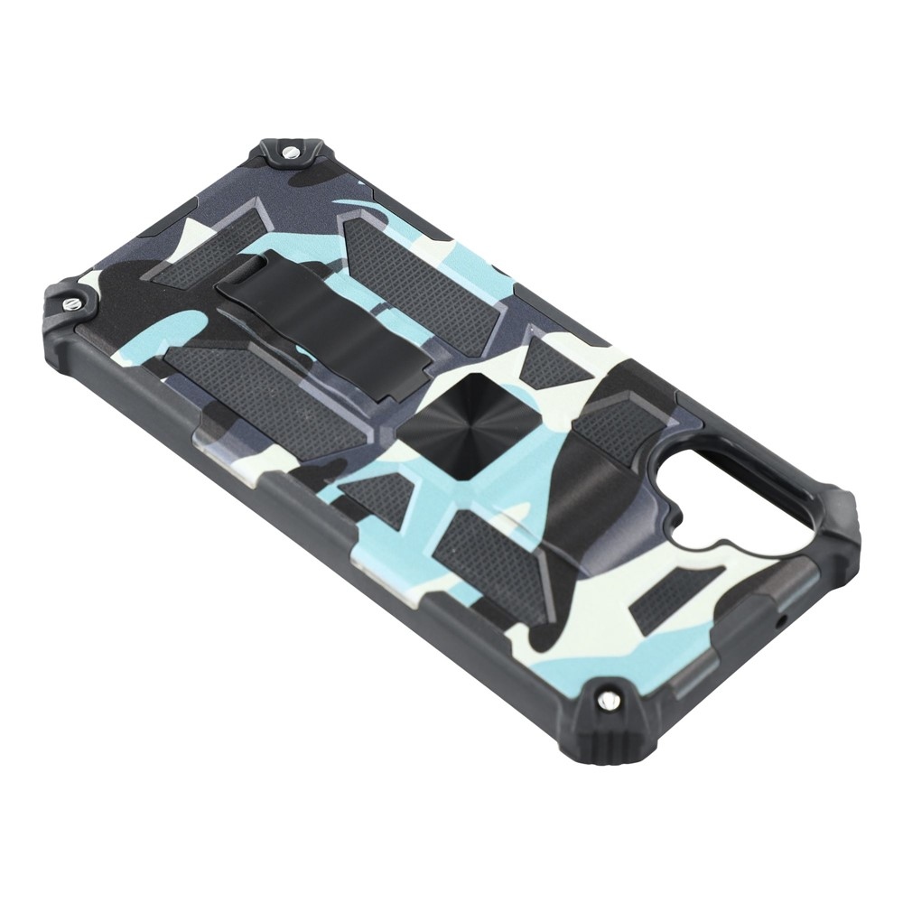 Camouflage odolný kryt na Samsung Galaxy A07 4G - světlemodrý