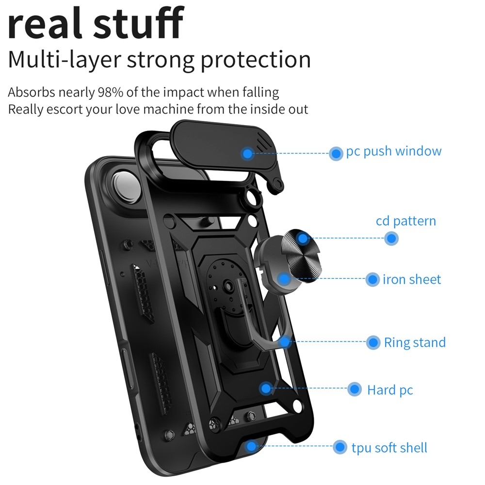 Ring odolný kryt na iPhone 17 Air - černý