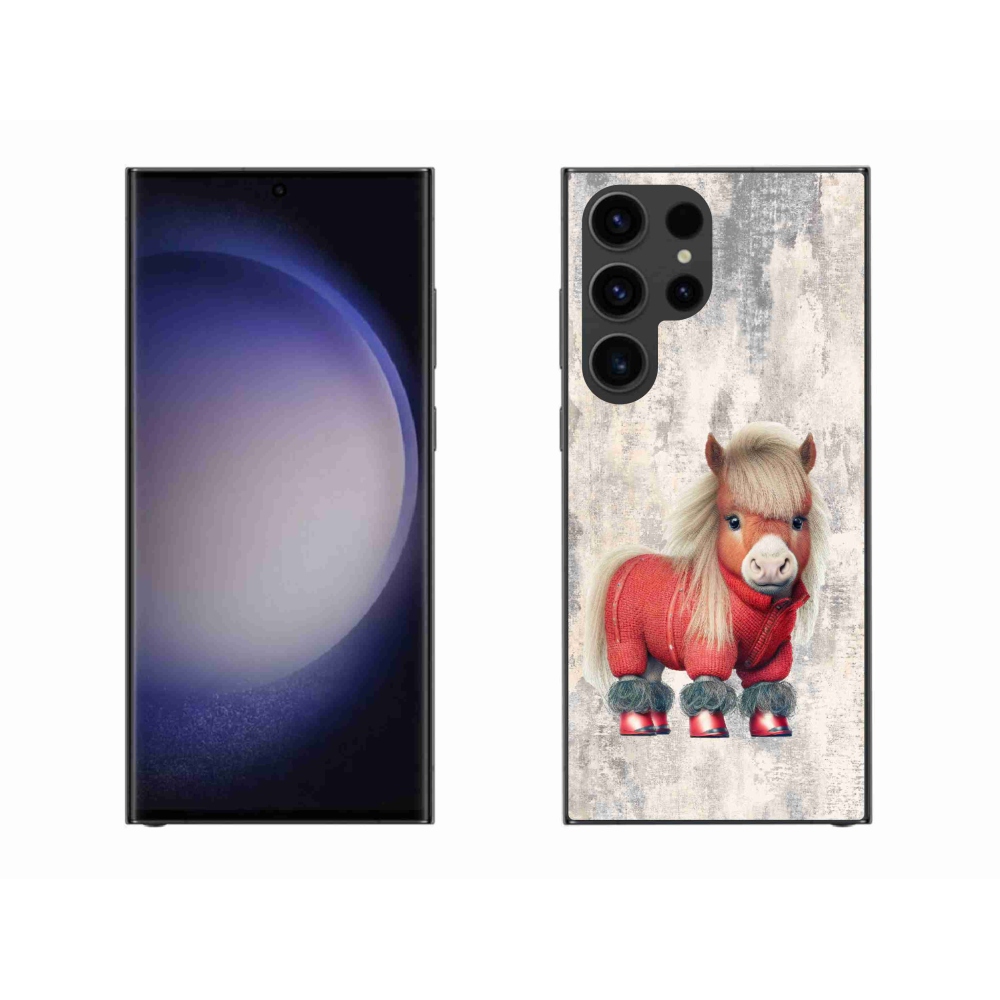 Gelový kryt mmCase na Samsung Galaxy S23 Ultra 5G - poník ve svetru