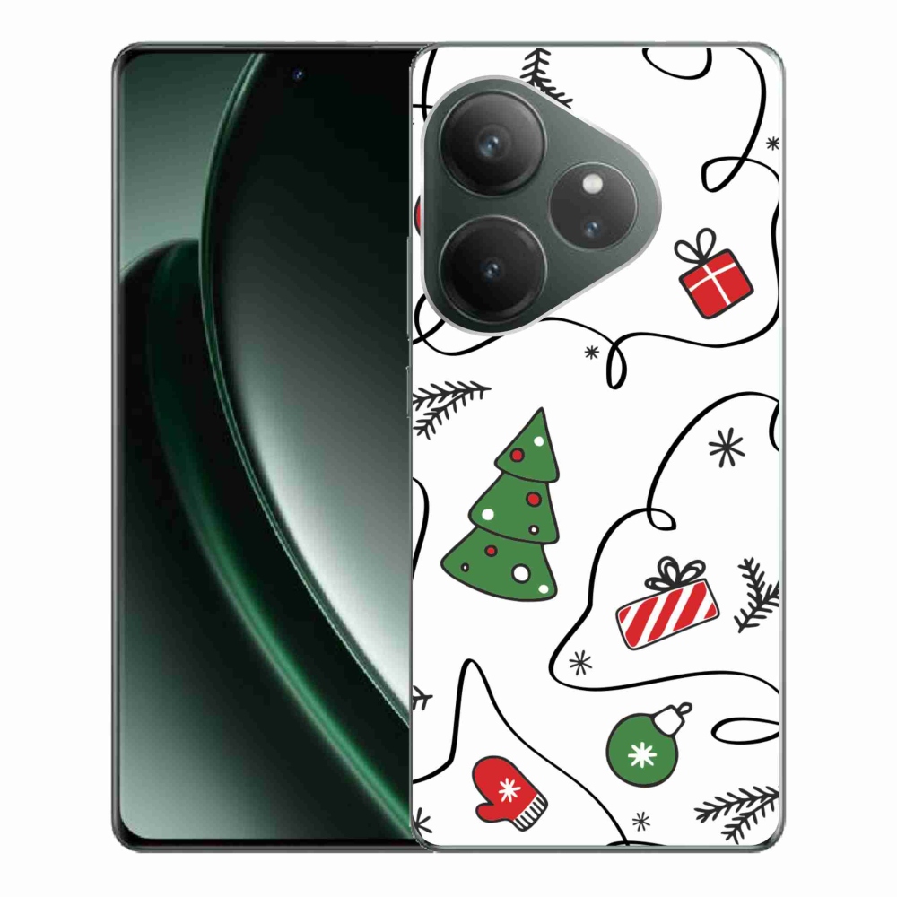 Gelový kryt mmCase na Realme GT 6 5G/GT 6T 5G - vánoční motivy