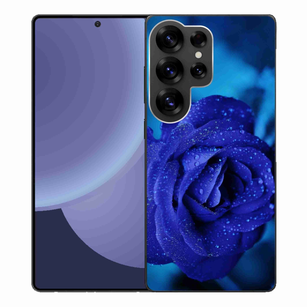 Gelový kryt mmCase na Samsung Galaxy S25 Ultra - modrá růže