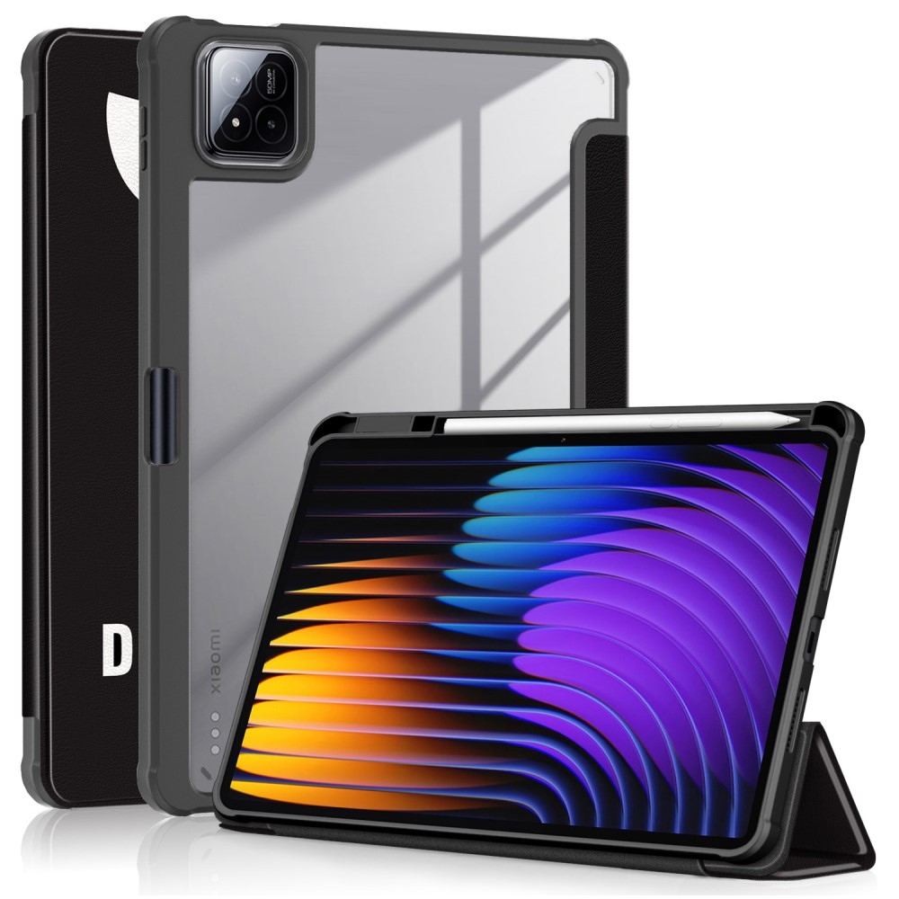 Pattern chytré polohovací pouzdro s průhlednými zády na tablet Xiaomi Pad 7/7 Pro - nesahat