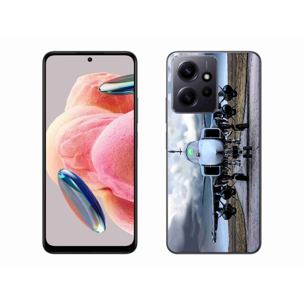 Gelový kryt mmCase na Xiaomi Redmi Note 12 4G - vojenské letadlo