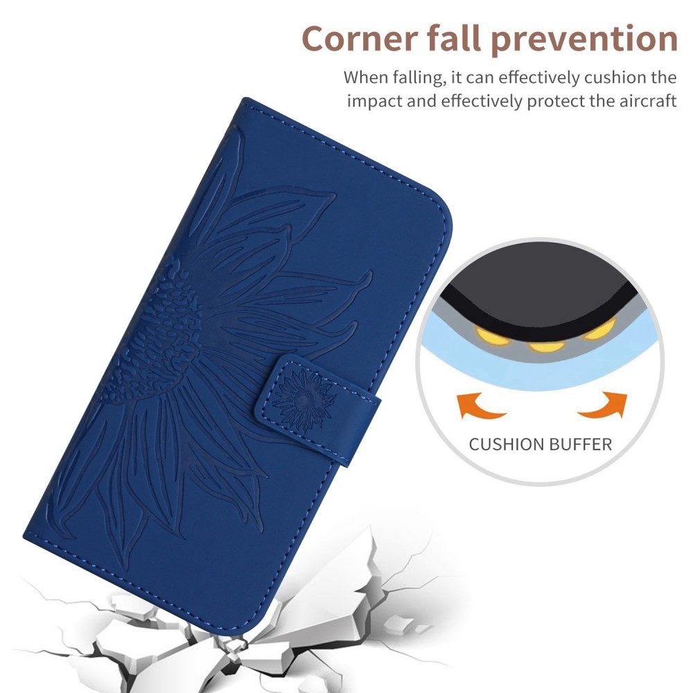 Sunflower knížkové pouzdro na Vivo X80 Lite - modré