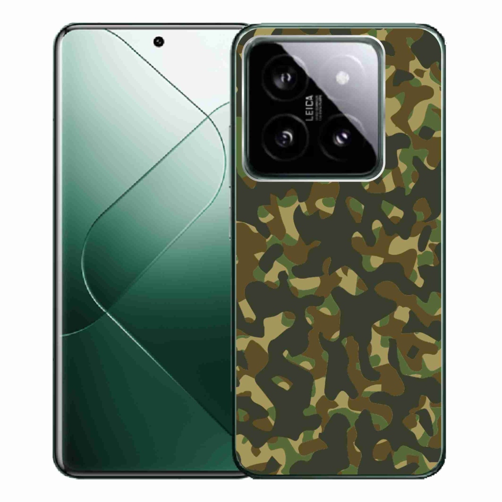 Gelový kryt mmCase na Xiaomi 14 Pro - maskáčový vzor 1