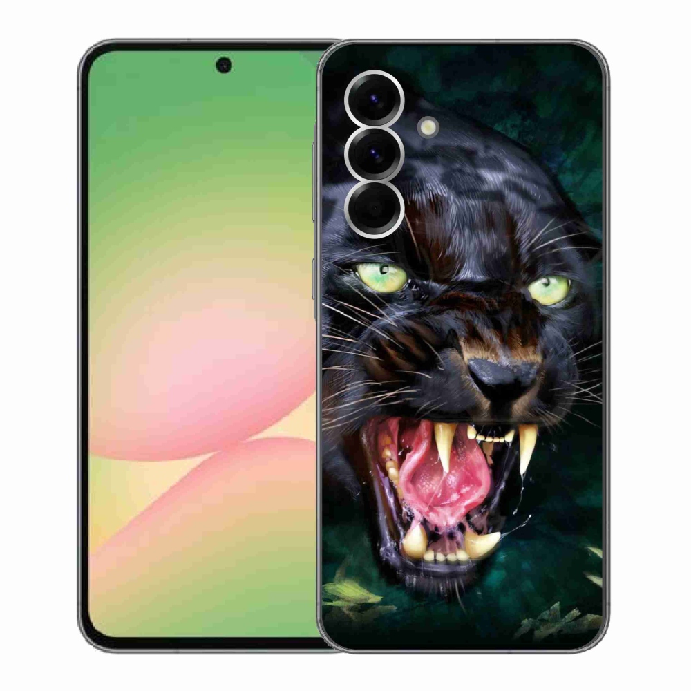 Gelový kryt mmCase na Samsung Galaxy A56 5G - rozzuřený černý panter