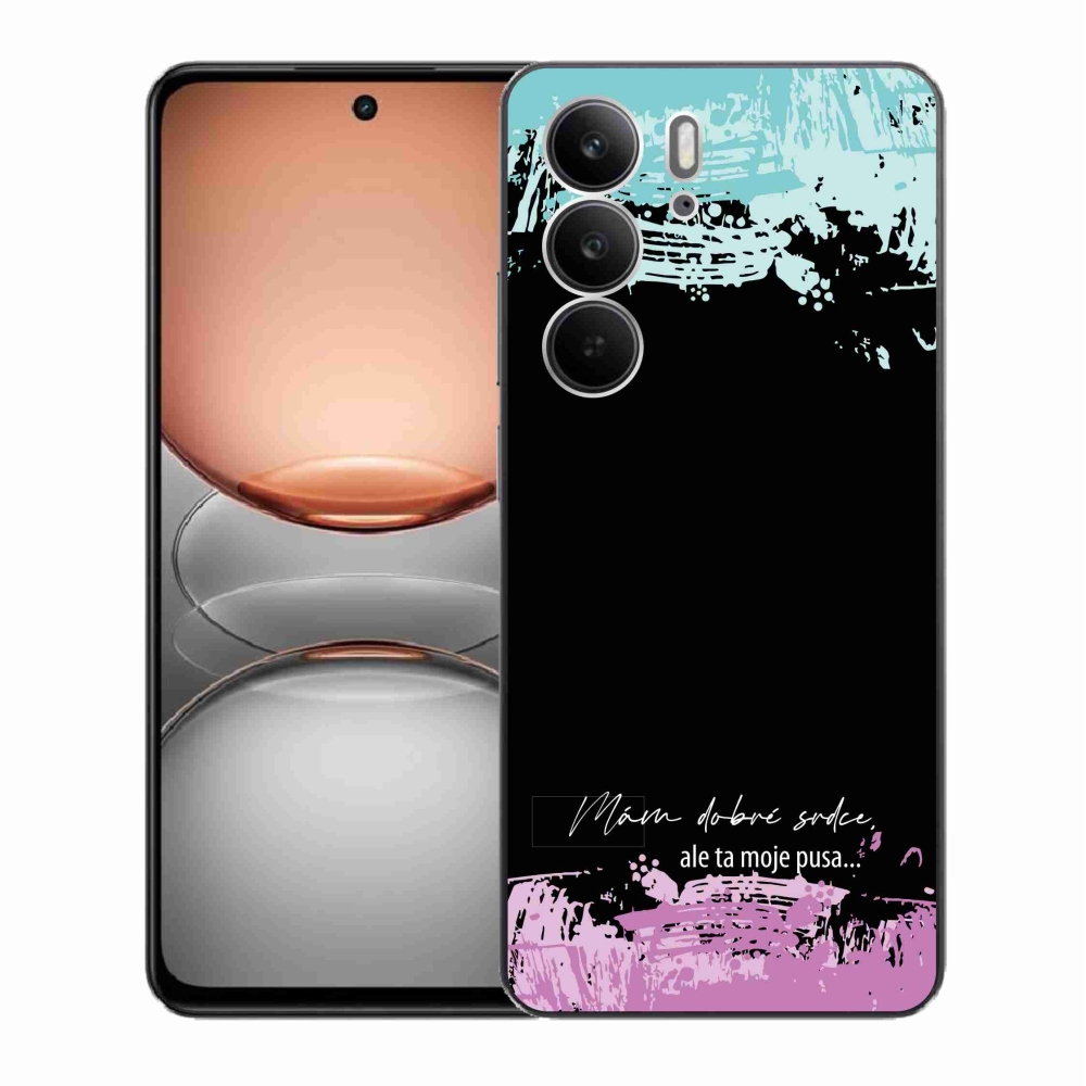 Gelový kryt mmCase na Realme C75 - vtipný text 3 černé pozadí