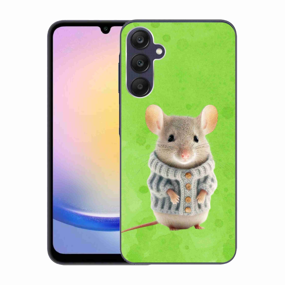 Gelový kryt mmCase na Samsung Galaxy A25 5G - myška ve svetru