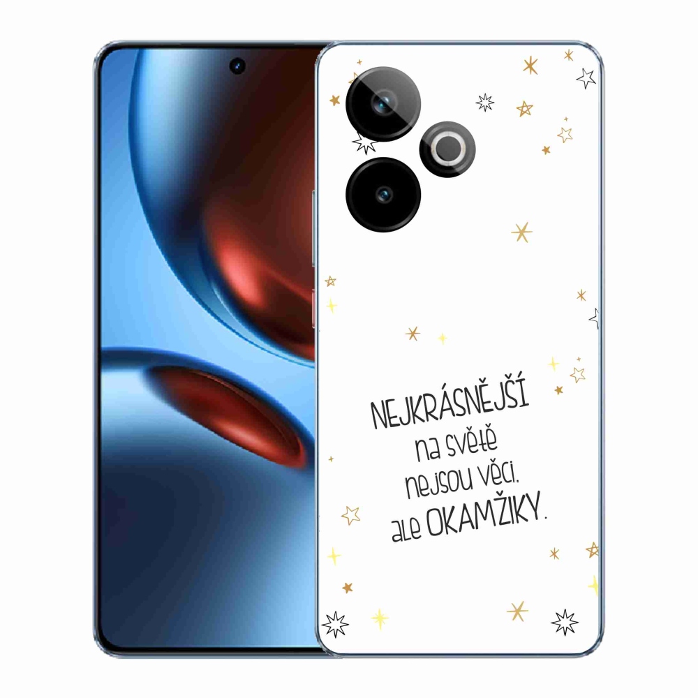 Gelový kryt mmCase na Realme GT 7 5G/GT 7T 5G - citát 4 bílé pozadí