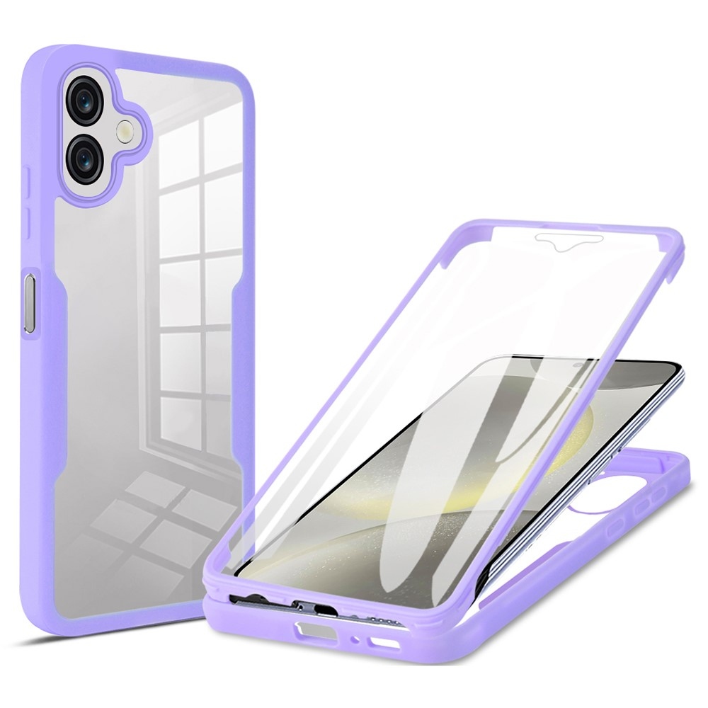 Acryl gelový obal s rámečkem pro ochranou displeje na Samsung Galaxy A07 4G - fialový