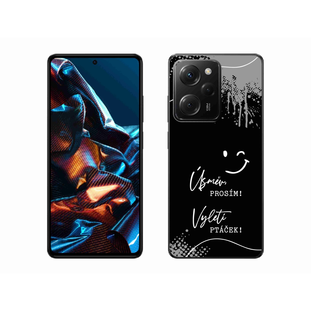 Gelový kryt mmCase na Xiaomi Poco X5 Pro 5G - vtipný text 4 černé pozadí