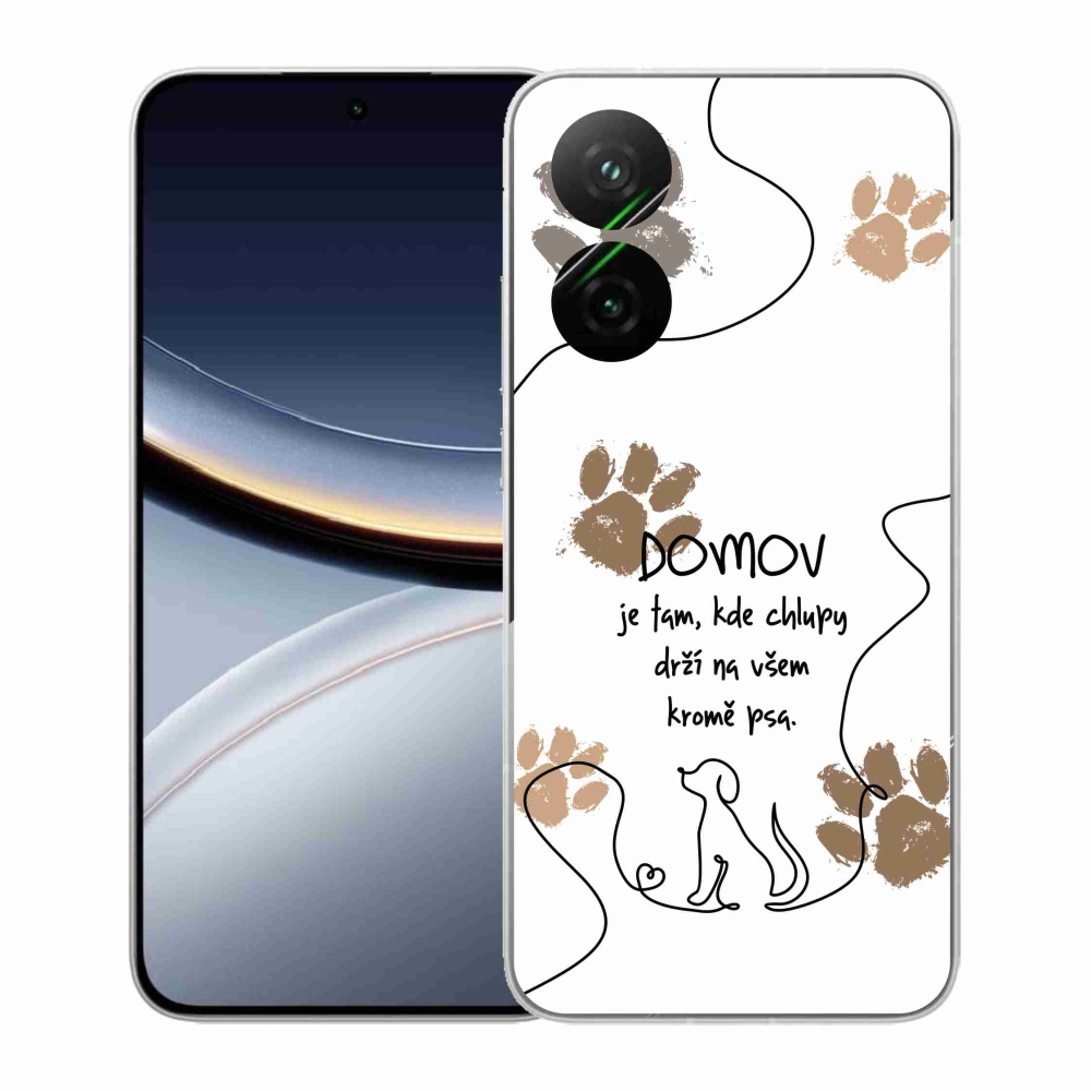 Gelový kryt mmCase na Xiaomi Poco F7 5G - psí motiv bílé pozadí