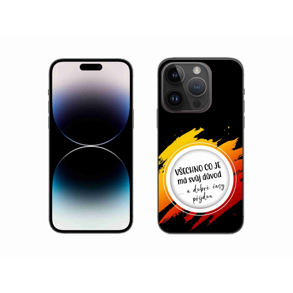 Gelový kryt mmCase na iPhone 14 Pro 6.1 - citát 3 černé pozadí