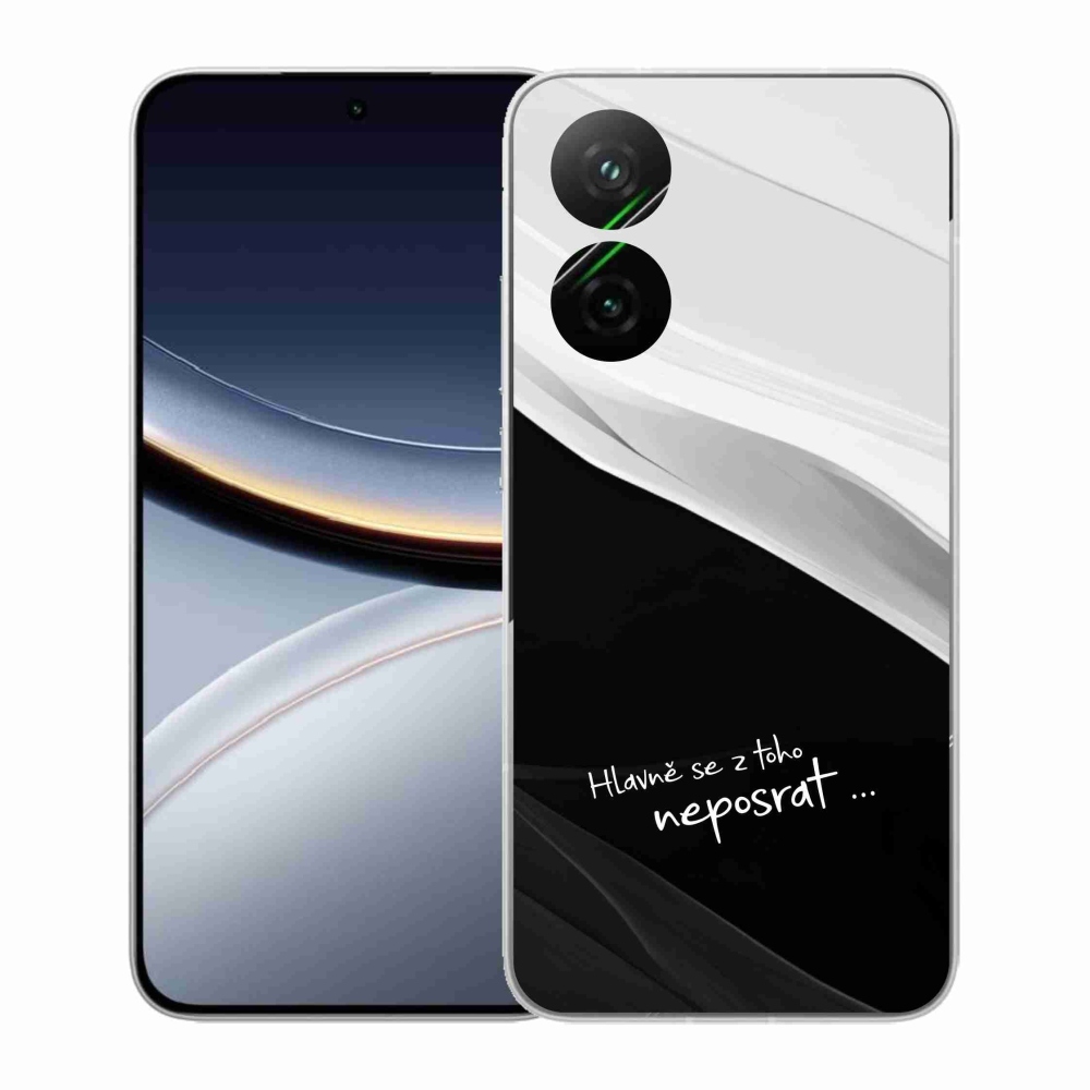 Gelový kryt mmCase na Xiaomi Poco F7 5G - vtipný text 13 černobílé pozadí