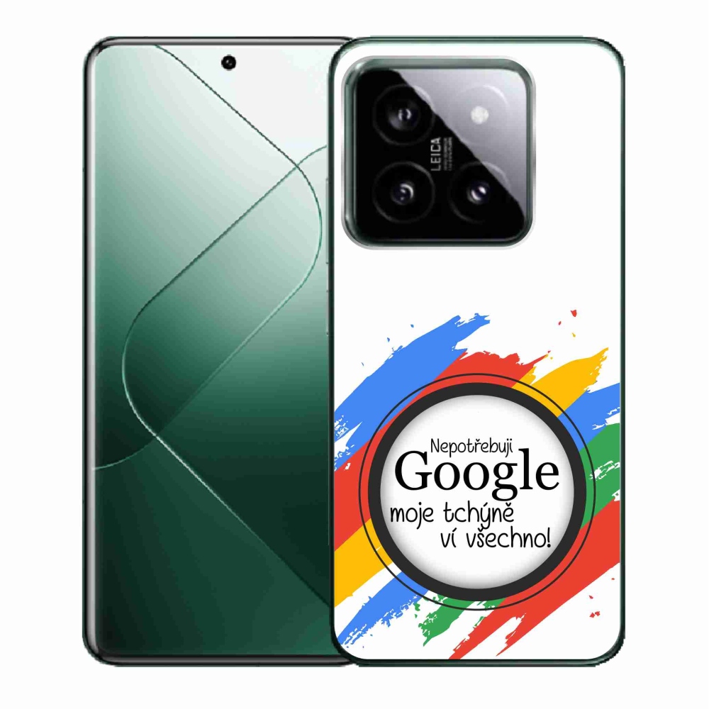 Gelový kryt mmCase na Xiaomi 14 - tchýně ví všechno bílé pozadí