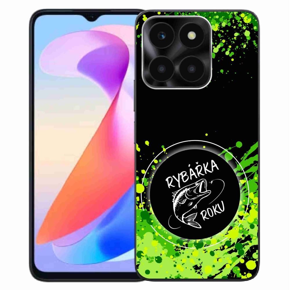 Gelový kryt mmCase na Honor X6a - rybářka roku černé pozadí