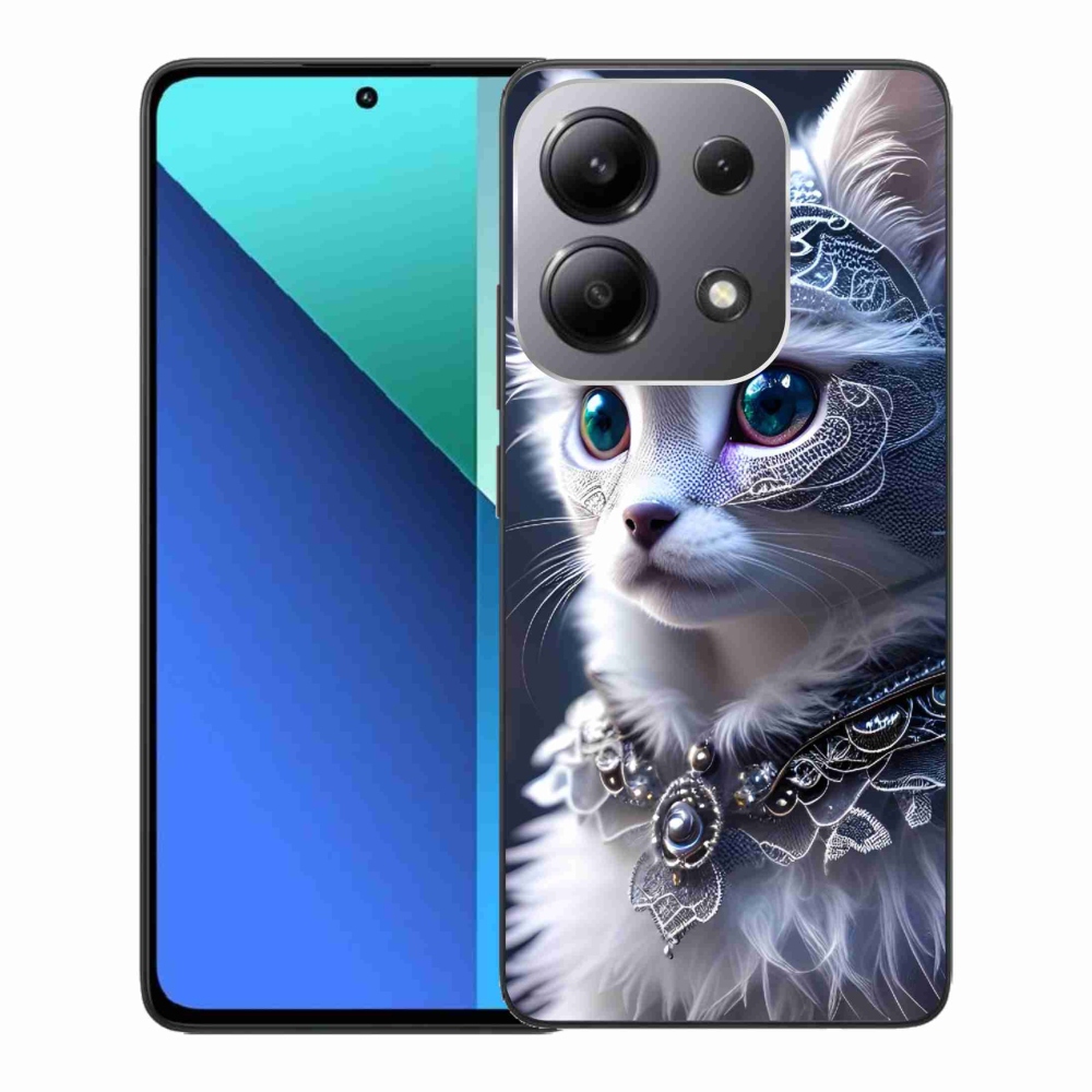 Gelový kryt mmCase na Xiaomi Redmi Note 13 - bílá kočka