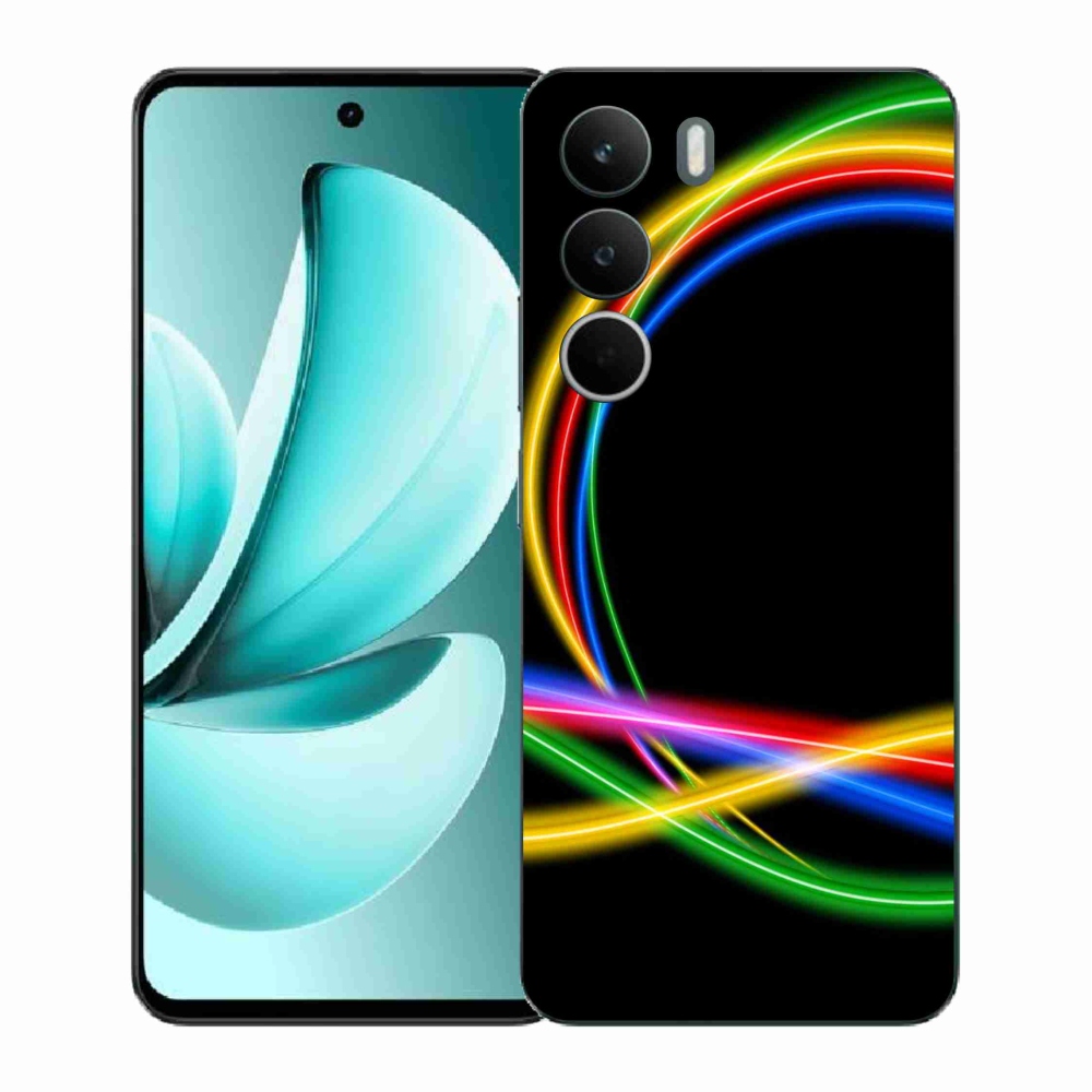 Gelový kryt mmCase na Realme C71 - neonové kruhy
