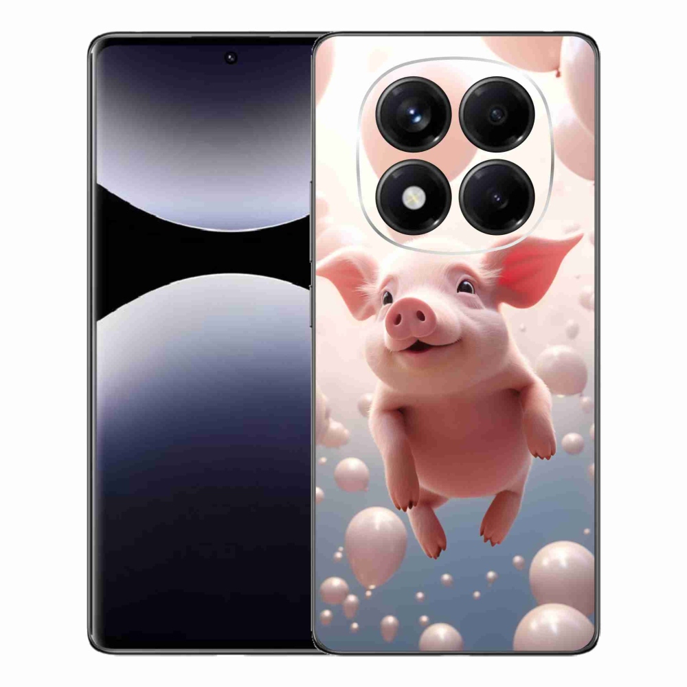 Gelový kryt mmCase na Xiaomi Redmi Note 14 Pro - prasátko s balónky
