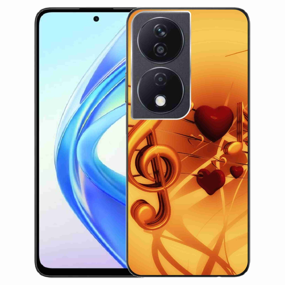 Gelový kryt mmCase na Honor X7b/Honor 90 Smart - noty