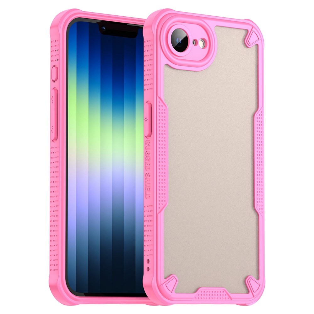 Frosted odolný kryt na iPhone 16e - růžový