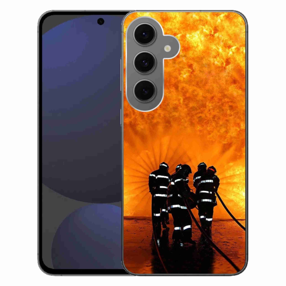 Gelový kryt mmCase na Samsung Galaxy S24 FE - požár