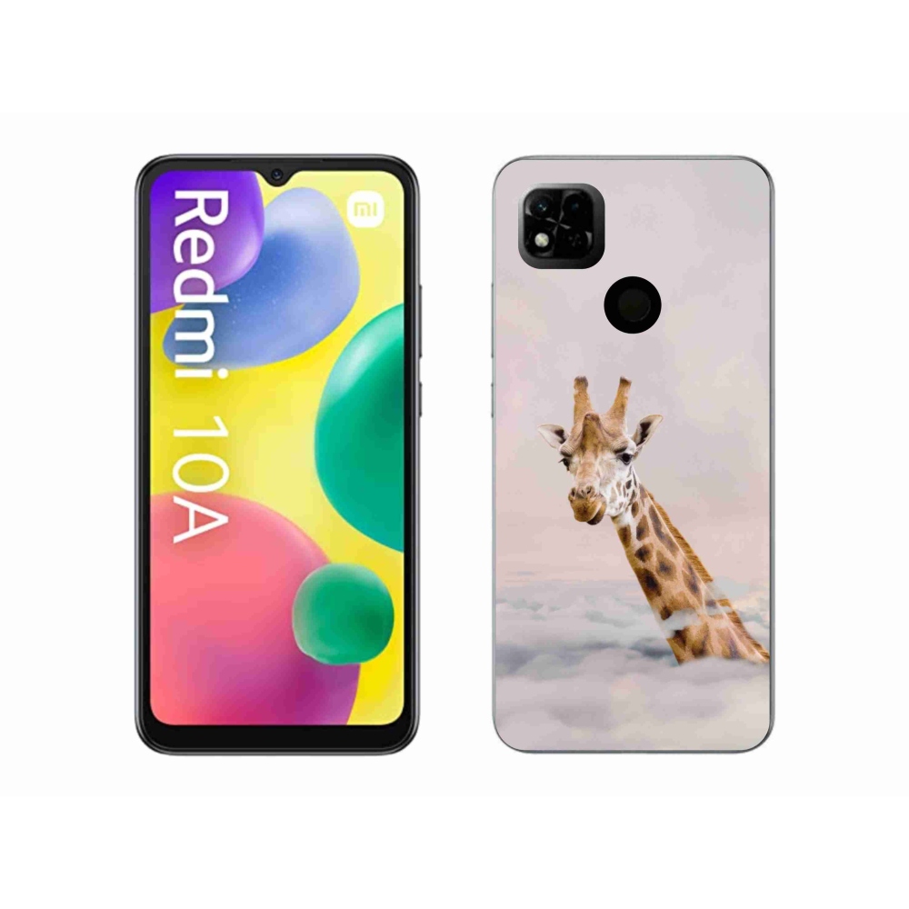 Gelový kryt mmCase na Xiaomi Redmi 10A - žirafa v oblacích