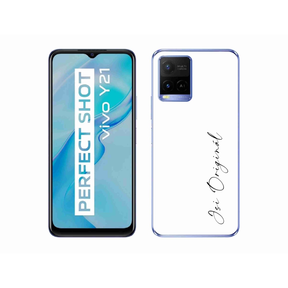 Gelový kryt mmCase na Vivo Y21/Y21s/Y33s - jsi originál bílé pozadí